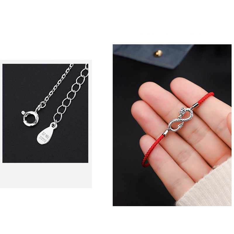 Bracelet de protection de la chance en argent sterling 999 avec nœud sans fin de Buddha Stones Année du Dragon - image 7