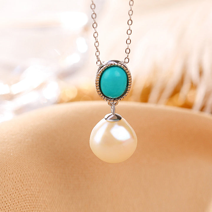 Collier pendentif bague boucles d'oreilles sagesse guérison perles turquoise argent sterling 925 Buddha Stones - image 2