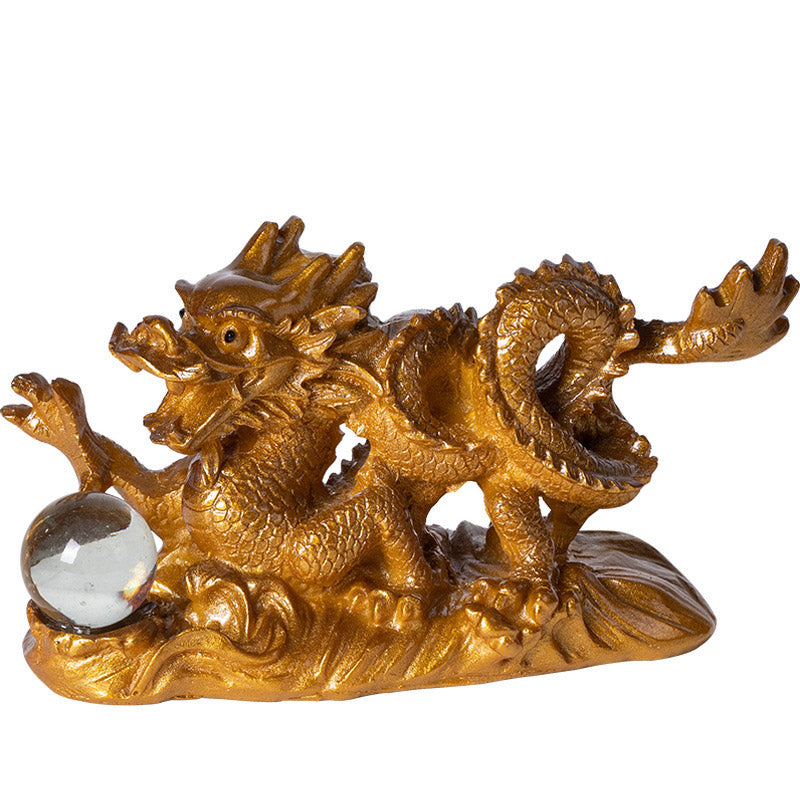 Buddha Stones Année du Dragon Couleur Changeante Résine Chance Succès Thé Animal de Compagnie Figurine Décoration - image 19
