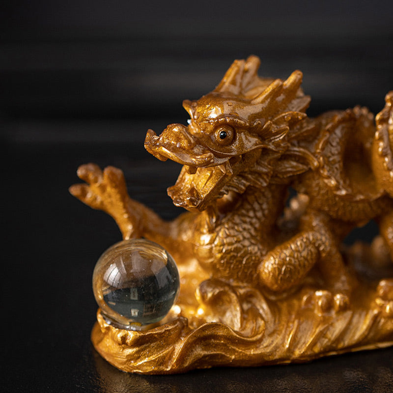 Buddha Stones Année du Dragon Couleur Changeante Résine Chance Succès Thé Animal de Compagnie Figurine Décoration - image 16