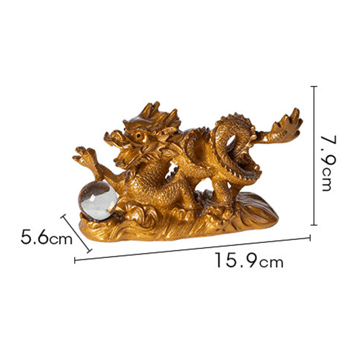 Buddha Stones Année du Dragon Couleur Changeante Résine Chance Succès Thé Animal de Compagnie Figurine Décoration - image 18