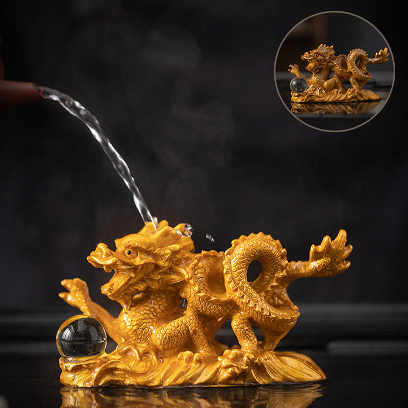 Buddha Stones Année du Dragon Couleur Changeante Résine Chance Succès Thé Animal de Compagnie Figurine Décoration - image 15