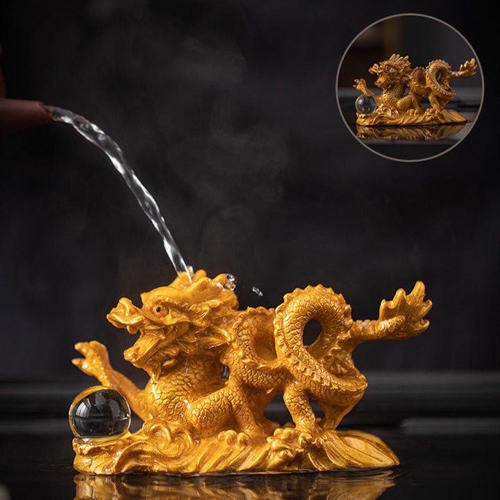 Buddha Stones Année du Dragon Couleur Changeante Résine Chance Succès Thé Animal de Compagnie Figurine Décoration - image 15