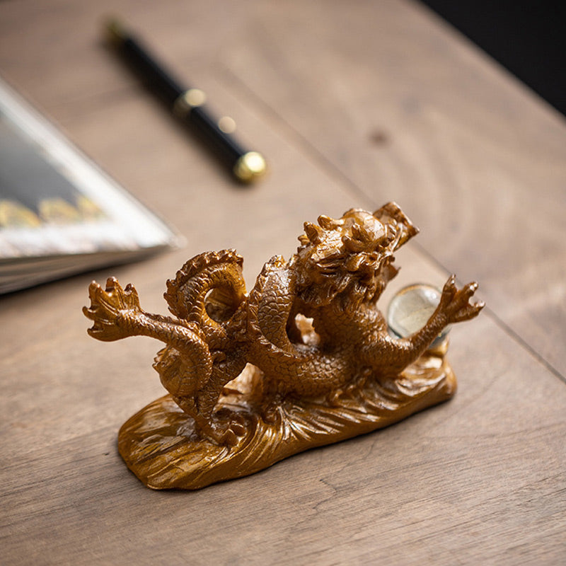 Buddha Stones Année du Dragon Couleur Changeante Résine Chance Succès Thé Animal de Compagnie Figurine Décoration - image 8