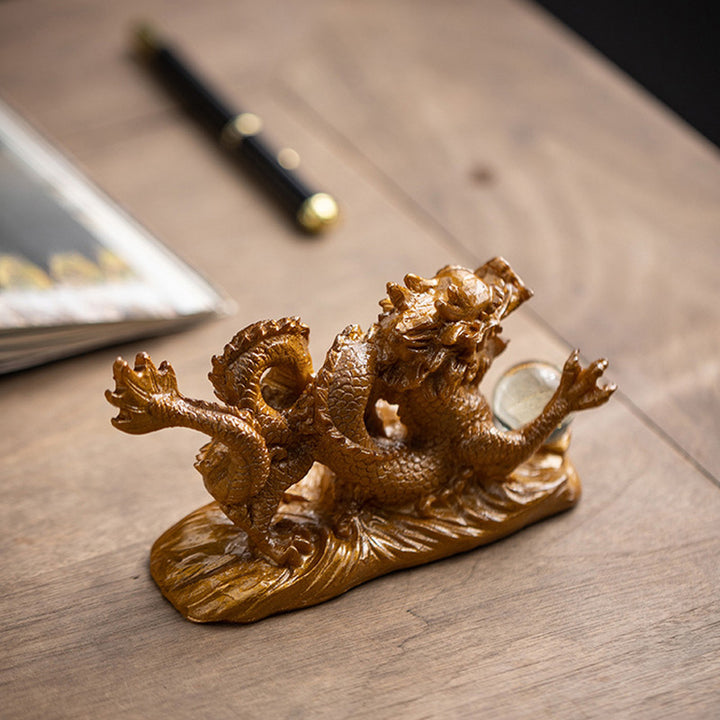 Buddha Stones Année du Dragon Couleur Changeante Résine Chance Succès Thé Animal de Compagnie Figurine Décoration - image 8