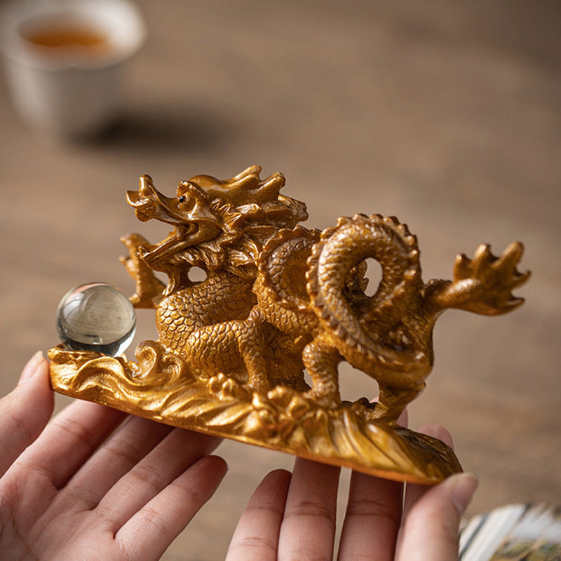 Buddha Stones Année du Dragon Couleur Changeante Résine Chance Succès Thé Animal de Compagnie Figurine Décoration - image 11