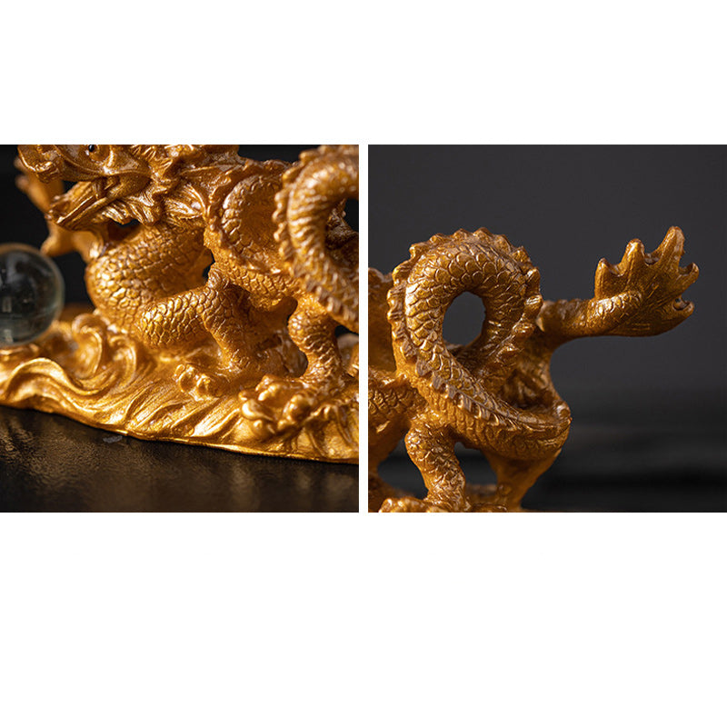 Buddha Stones Année du Dragon Couleur Changeante Résine Chance Succès Thé Animal de Compagnie Figurine Décoration - image 17