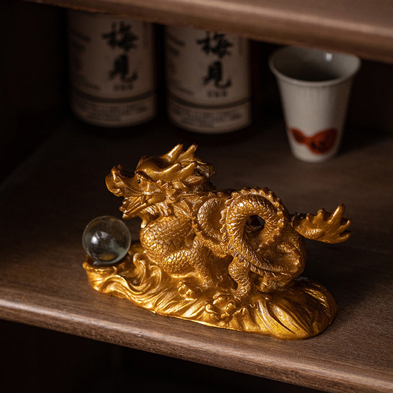 Buddha Stones Année du Dragon Couleur Changeante Résine Chance Succès Thé Animal de Compagnie Figurine Décoration - image 13