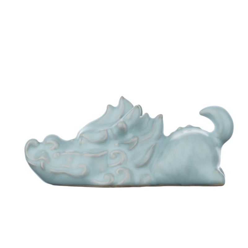 Buddha Stones Année du Dragon Chance Thé en céramique Figurine pour animaux de compagnie Décoration de la maison - image 14