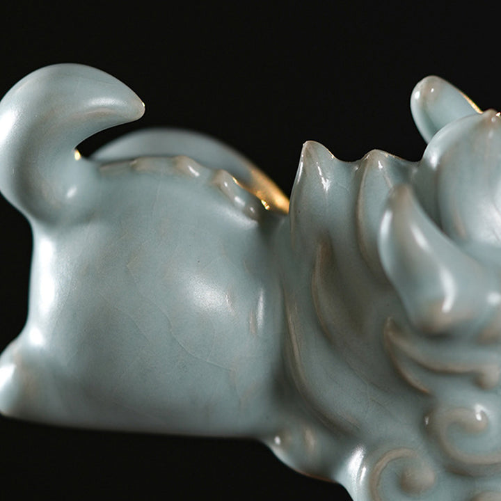 Buddha Stones Année du Dragon Chance Thé en céramique Figurine pour animaux de compagnie Décoration de la maison - image 11
