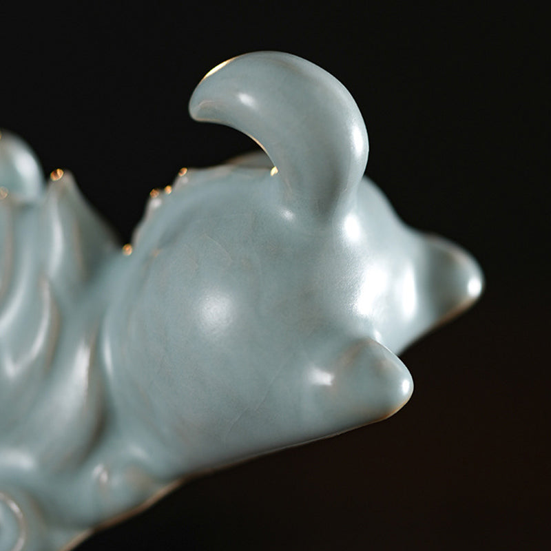 Buddha Stones Année du Dragon Chance Thé en céramique Figurine pour animaux de compagnie Décoration de la maison - image 10