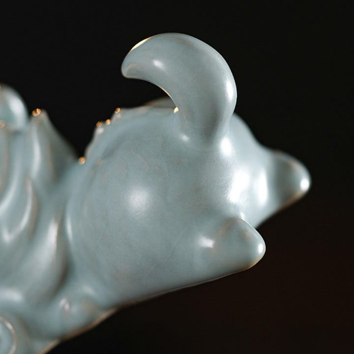 Buddha Stones Année du Dragon Chance Thé en céramique Figurine pour animaux de compagnie Décoration de la maison - image 10