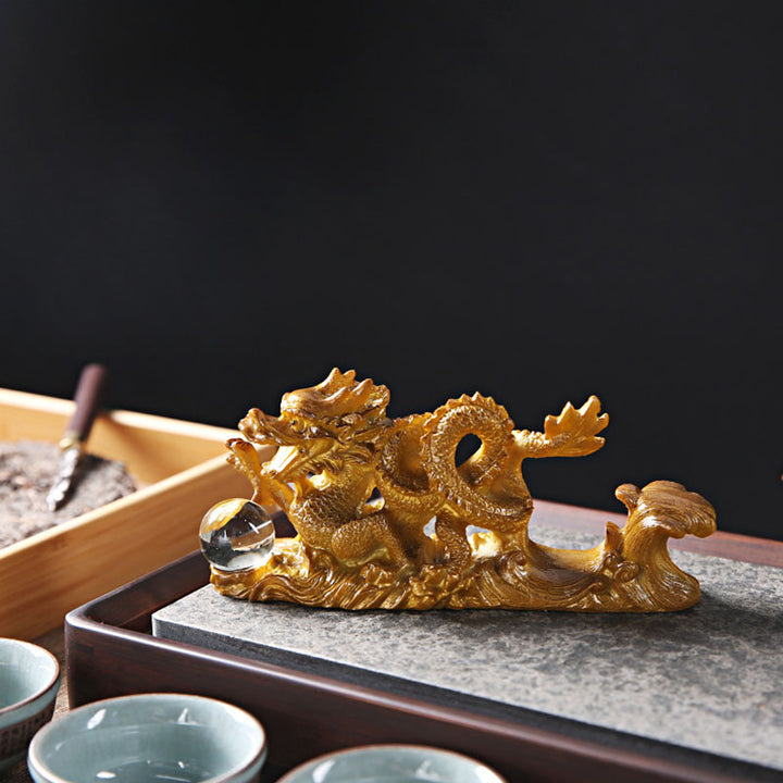 Buddha Stones Année du Dragon Couleur Changeante Résine Cheval Chance Thé Animal Maison Figurine Décoration - image 12