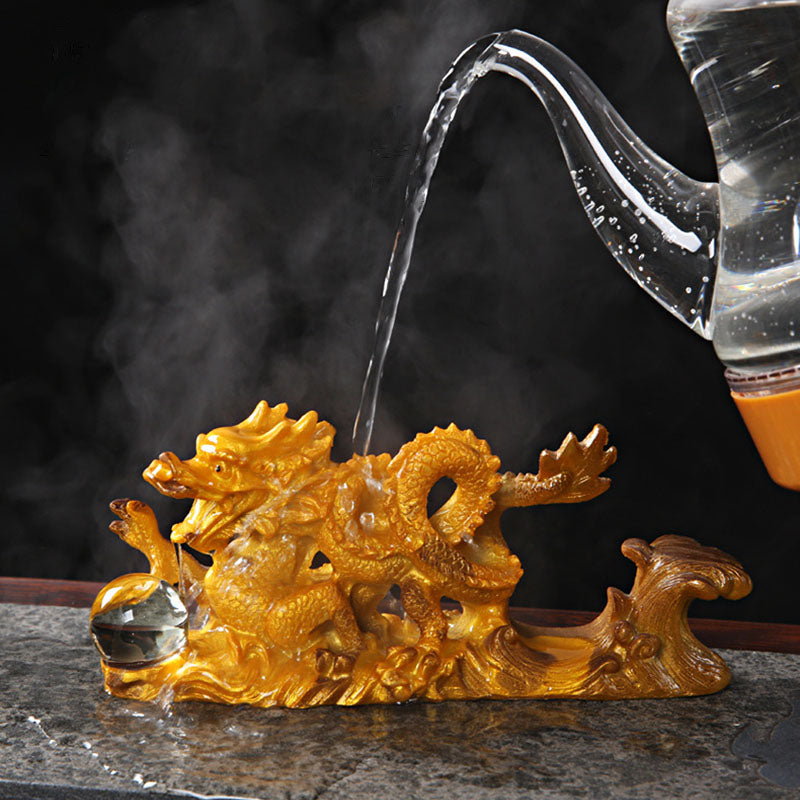 Buddha Stones Année du Dragon Couleur Changeante Résine Cheval Chance Thé Animal Maison Figurine Décoration - image 6
