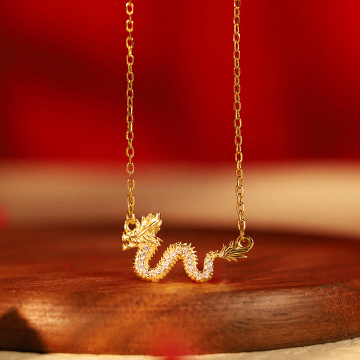 Collier avec pendentif porte-bonheur en argent sterling 925 avec Buddha Stones Année du Dragon - 4,78 g - image 0