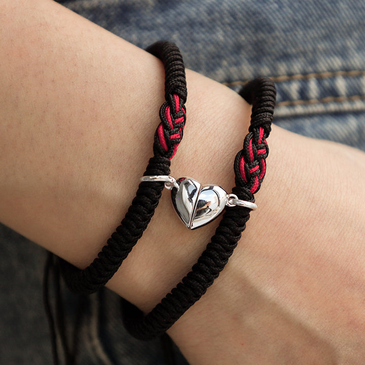 Bracelet tibétain en corde avec protection et nœud chinois porte-bonheur, lot de 2 Buddha Stones
