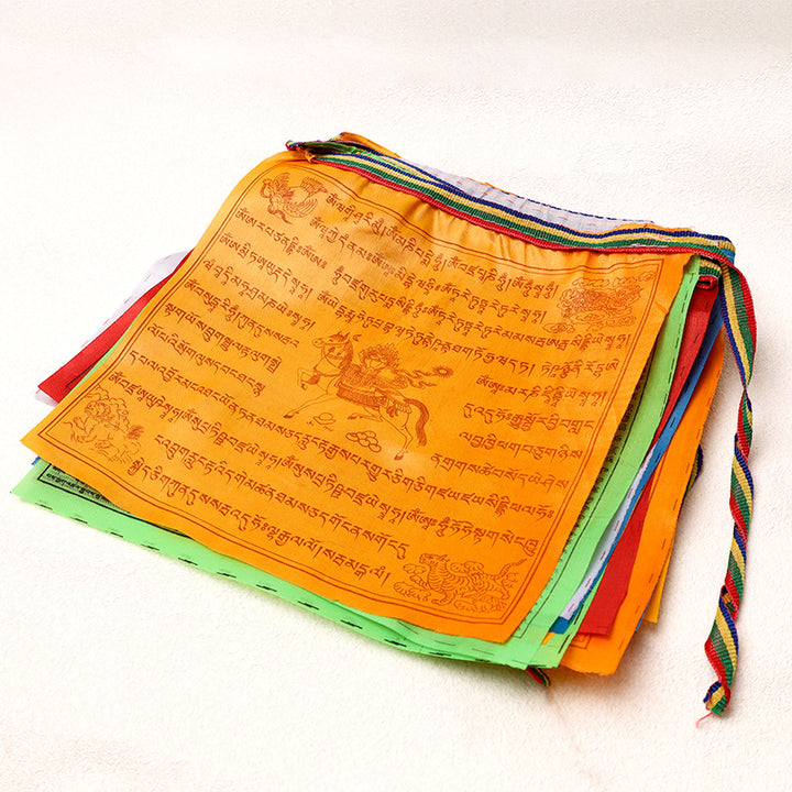 Buddha Stones Drapeau de prière Windhorse d'extérieur longue durée (20 pièces) - image 1