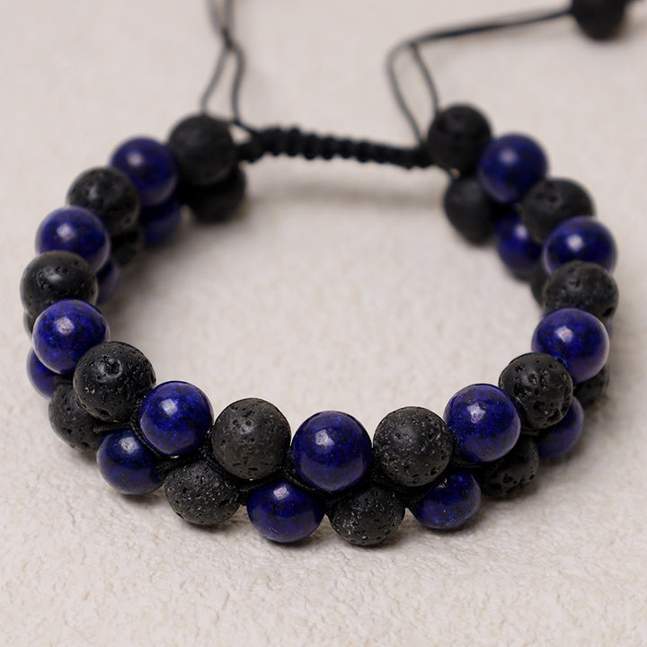 Bracelet de protection en œil de tigre - Lazulite (tour de poignet 17-28 cm) - image 10