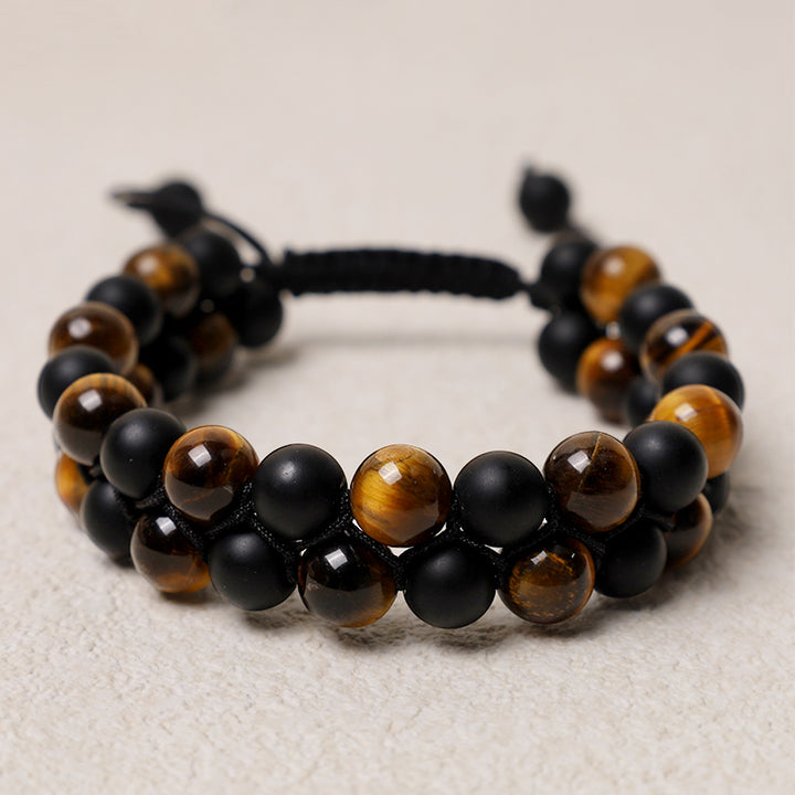 Bracelet de protection en œil de tigre - Œil de tigre (tour de poignet 17-28 cm) - image 1