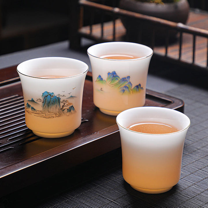 Buddha Stones Montagnes Rivières Arbre Tasse à Thé en Céramique Tasse à Thé Kung Fu 120 ml