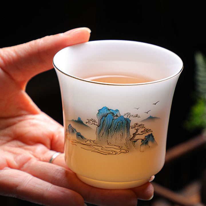 Buddha Stones Montagnes Rivières Arbre Tasse à Thé en Céramique Tasse à Thé Kung Fu 120 ml