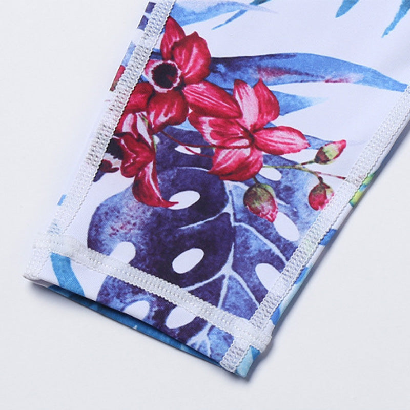 Ensemble de yoga pour femme avec haut et pantalon imprimé fleurs de tournesol et feuilles de Buddha Stones 2 pièces - image 17