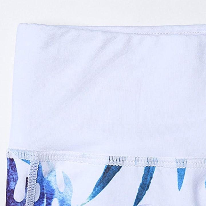 Ensemble de yoga pour femme avec haut et pantalon imprimé fleurs de tournesol et feuilles de Buddha Stones 2 pièces - image 18