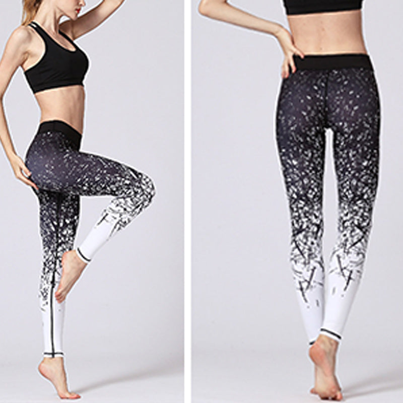 Buddha Stones Lignes Mauvaises Herbes Fleurs Sakura Arbre Noir Pantalon Imprimé Sports Fitness Yoga Leggings Pantalons De Yoga Pour Femmes - image 7