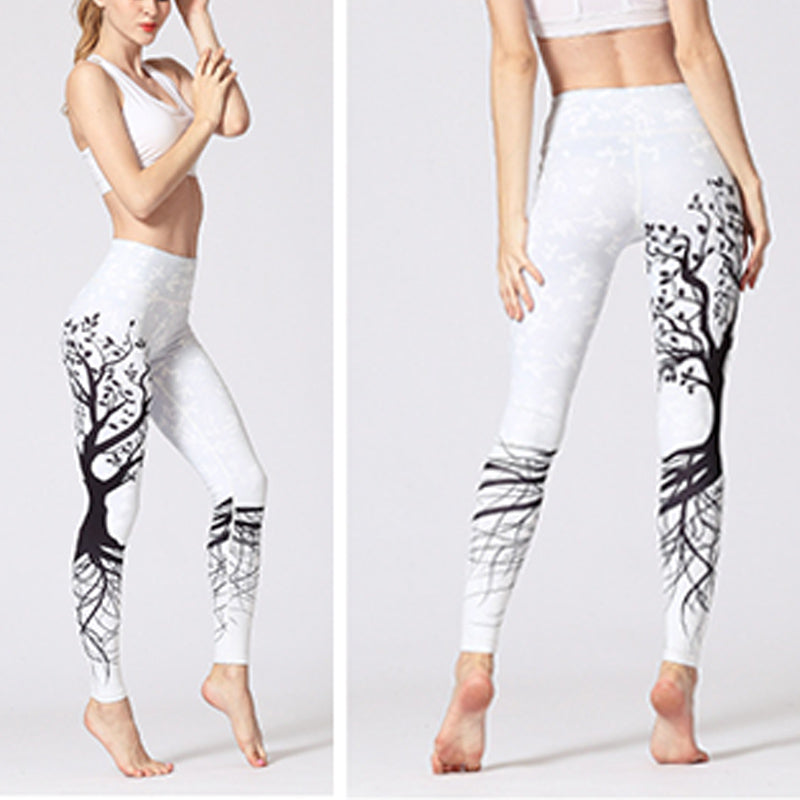 Buddha Stones Lignes Mauvaises Herbes Fleurs Sakura Arbre Noir Pantalon Imprimé Sports Fitness Yoga Leggings Pantalons De Yoga Pour Femmes - image 31