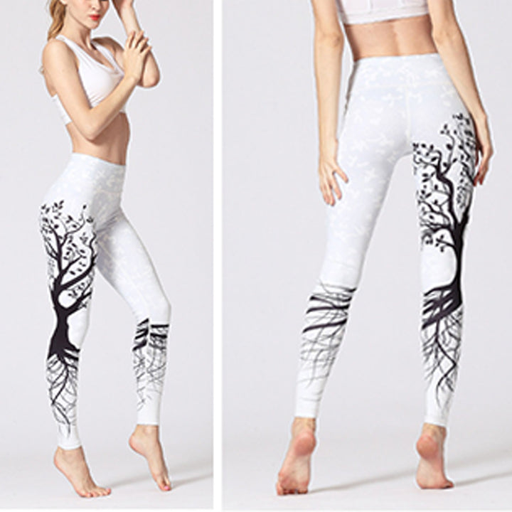 Buddha Stones Lignes Mauvaises Herbes Fleurs Sakura Arbre Noir Pantalon Imprimé Sports Fitness Yoga Leggings Pantalons De Yoga Pour Femmes - image 31