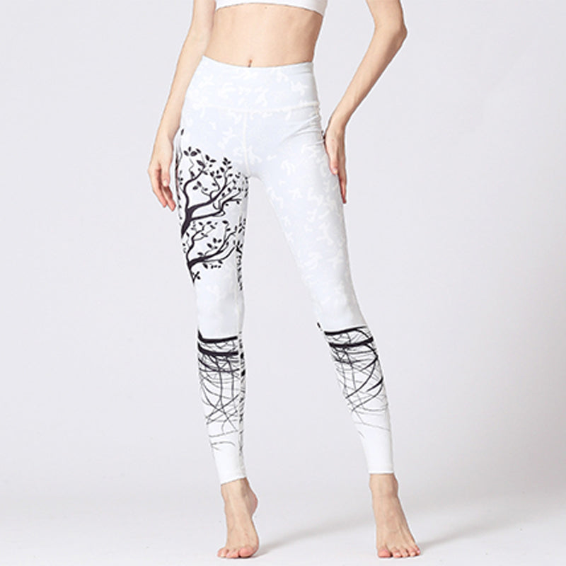 Buddha Stones Lignes Mauvaises Herbes Fleurs Sakura Arbre Noir Pantalon Imprimé Sports Fitness Yoga Leggings Pantalons De Yoga Pour Femmes - image 32