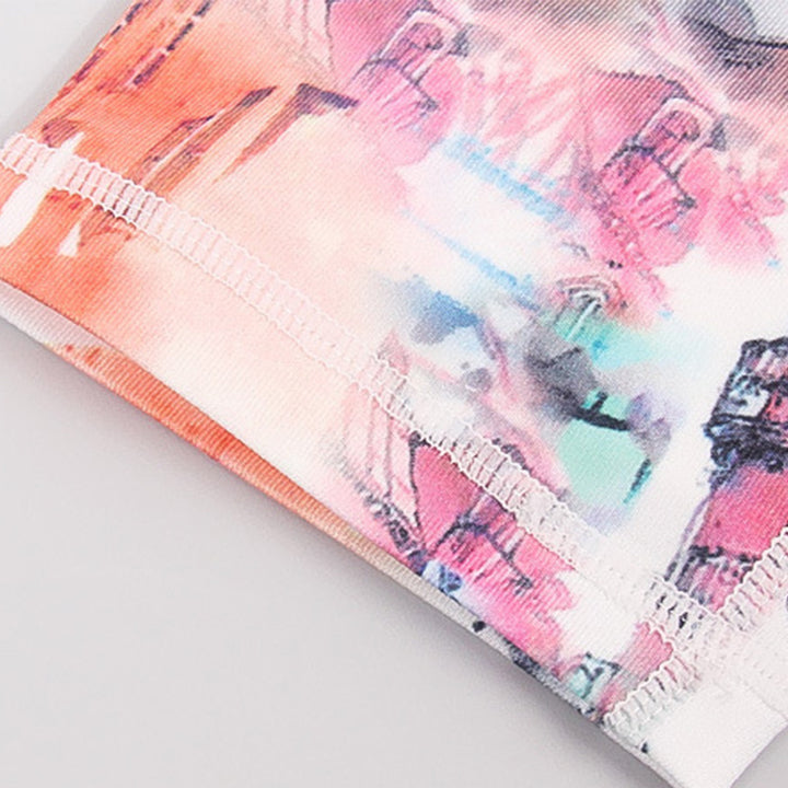 Leggings de sport, fitness, yoga, pantalon pour femme, Buddha Stones, fleur rose, blanc, encre colorée, imprimé blanc - image 12