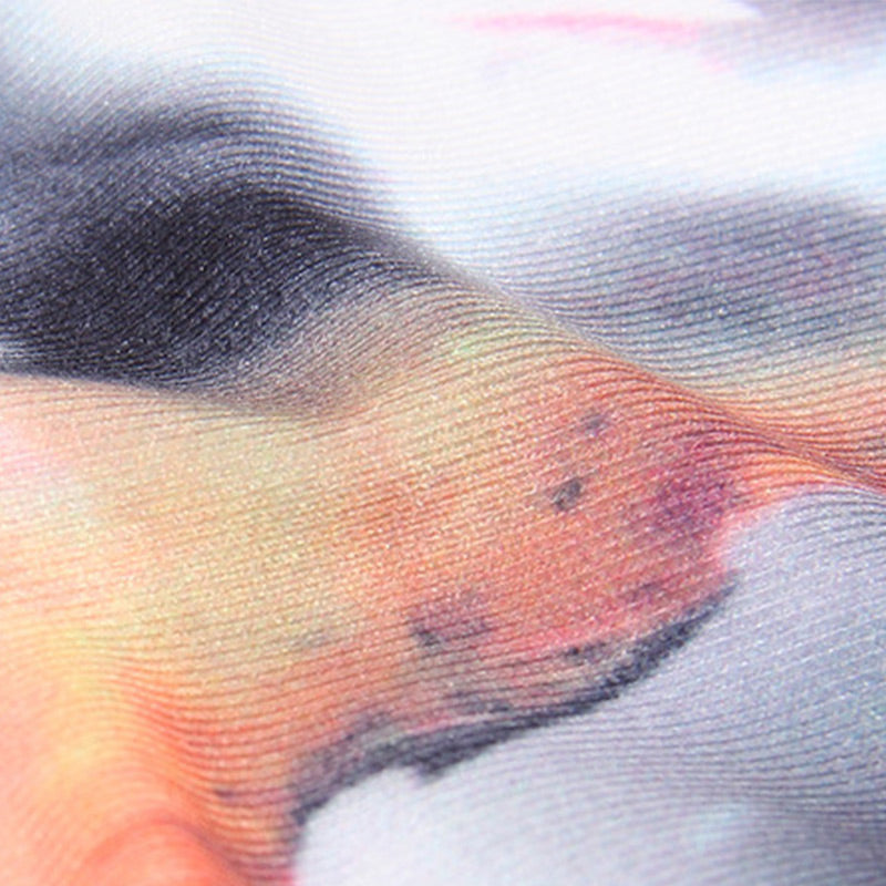 Leggings de sport, fitness, yoga, pantalon pour femme, Buddha Stones, fleur rose, blanc, encre colorée, imprimé blanc - image 13