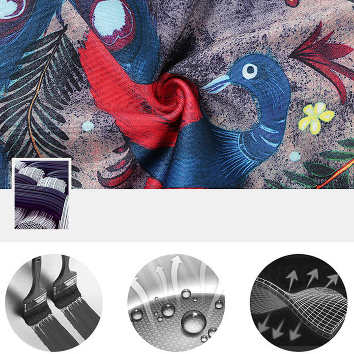 Pantalon imprimé plumes de paon rouge et bleu Buddha Stones Leggings de sport, de fitness, de yoga, pantalon de yoga pour femme - image 11