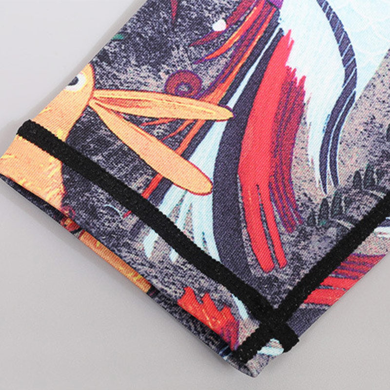 Pantalon imprimé plumes de paon rouge et bleu Buddha Stones Leggings de sport, de fitness, de yoga, pantalon de yoga pour femme - image 9