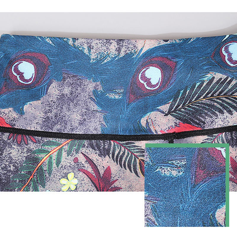 Pantalon imprimé plumes de paon rouge et bleu Buddha Stones Leggings de sport, de fitness, de yoga, pantalon de yoga pour femme - image 13