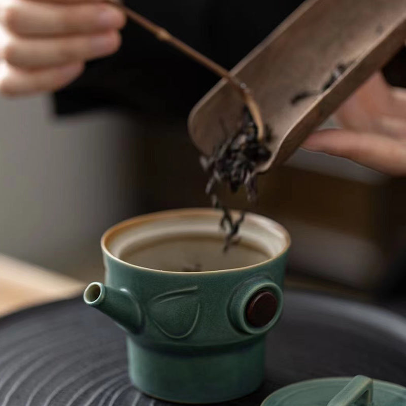 Tasse à thé en céramique de Sanxingdui Buddha Stones Tasse à thé Kung Fu avec sac
