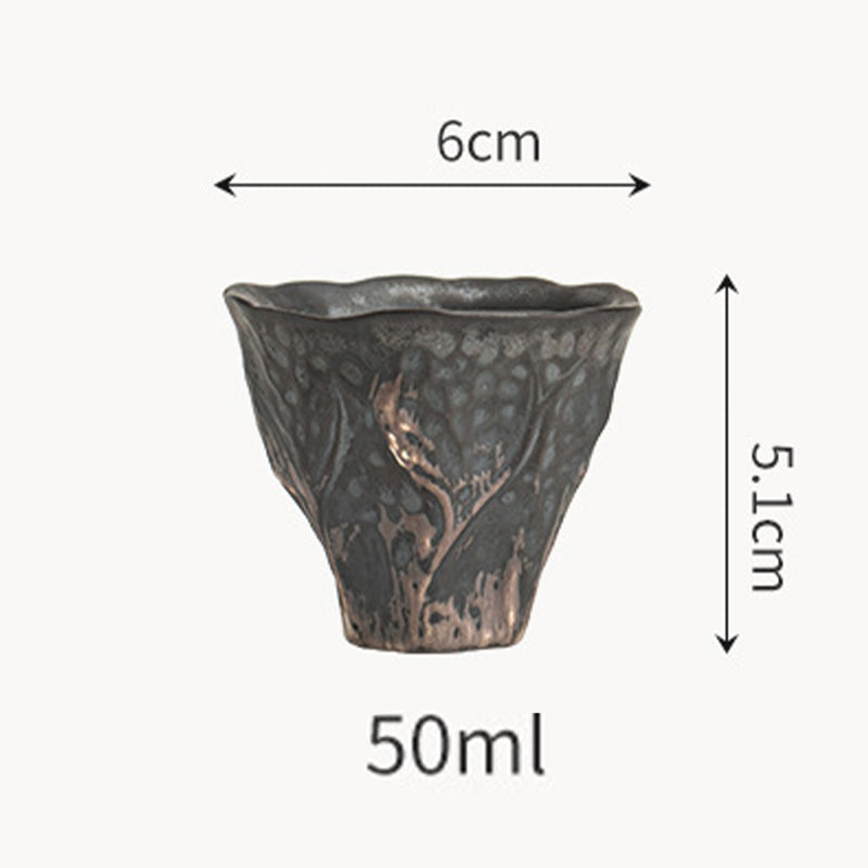 Tasse à thé en céramique zen en forme de fleur de lotus en Buddha Stones Tasse à thé Kung Fu 50 ml