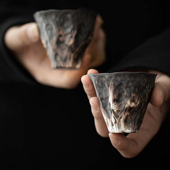 Tasse à thé en céramique zen en forme de fleur de lotus en Buddha Stones Tasse à thé Kung Fu 50 ml
