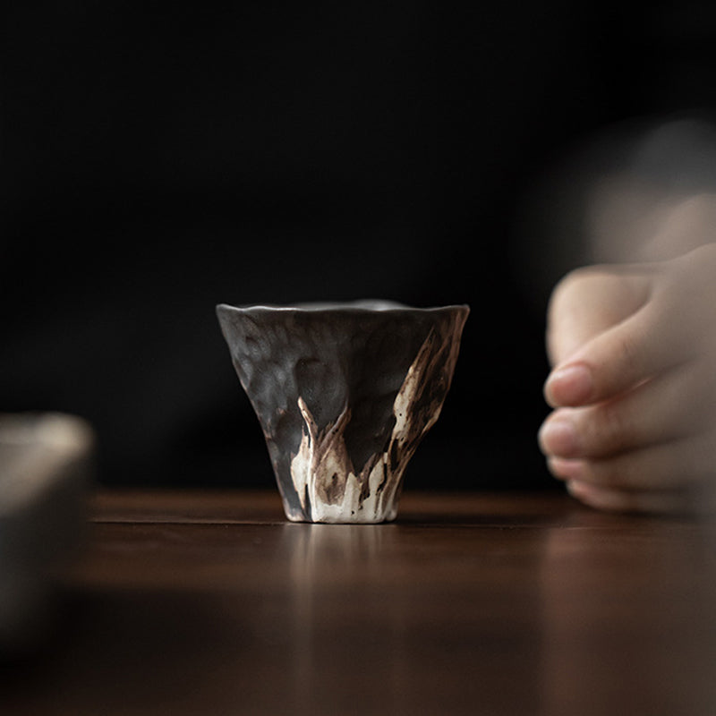 Tasse à thé en céramique zen en forme de fleur de lotus en Buddha Stones Tasse à thé Kung Fu 50 ml