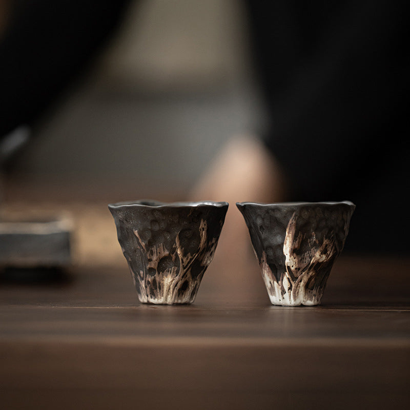 Tasse à thé en céramique zen en forme de fleur de lotus en Buddha Stones Tasse à thé Kung Fu 50 ml