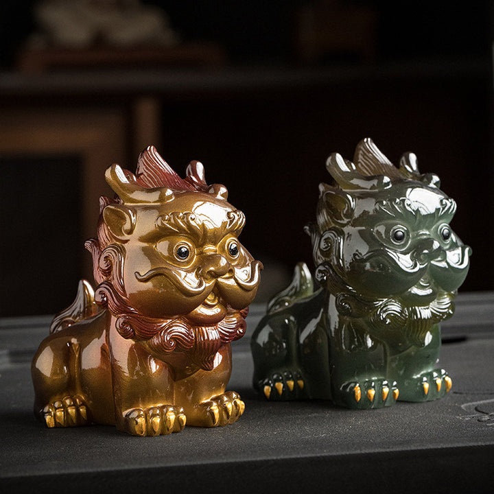 Buddha Stones changeantes de couleur, petite figurine en résine PiXiu pour thé, animal de compagnie, richesse, décoration de la maison - image 1