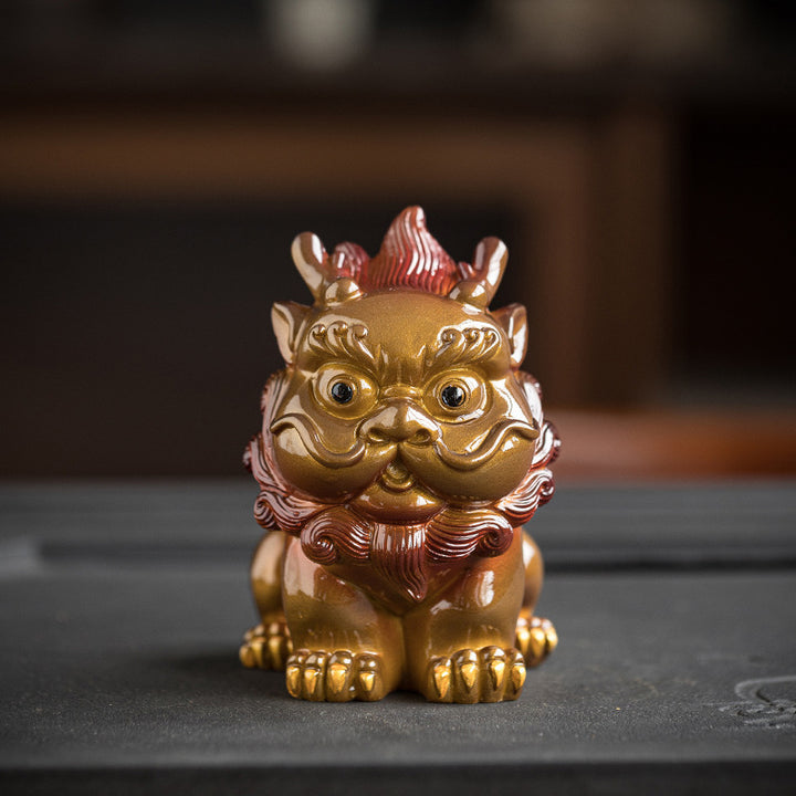 Buddha Stones changeantes de couleur, petite figurine en résine PiXiu pour thé, animal de compagnie, richesse, décoration de la maison - image 3