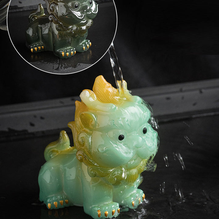 Buddha Stones changeantes de couleur, petite figurine en résine PiXiu pour thé, animal de compagnie, richesse, décoration de la maison - image 18