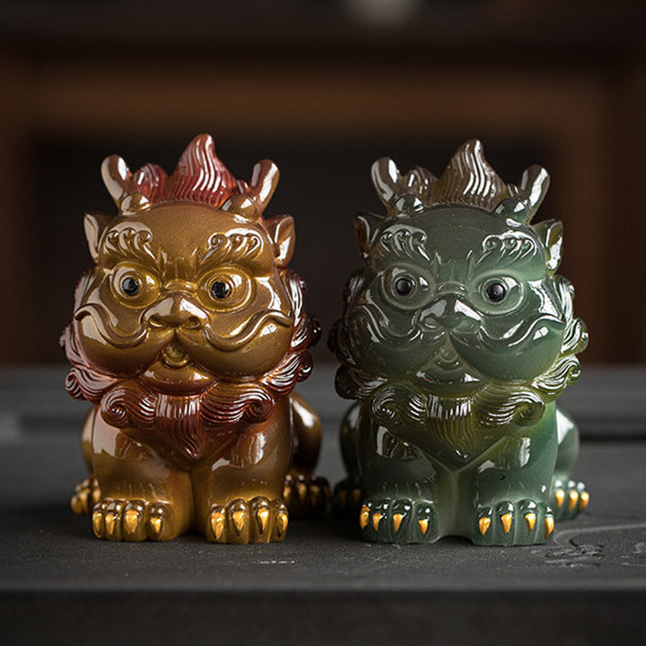 Buddha Stones changeantes de couleur, petite figurine en résine PiXiu pour thé, animal de compagnie, richesse, décoration de la maison - image 20