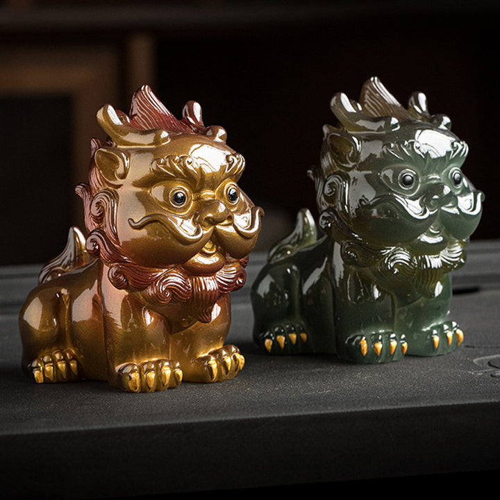 Buddha Stones changeantes de couleur, petite figurine en résine PiXiu pour thé, animal de compagnie, richesse, décoration de la maison - image 21