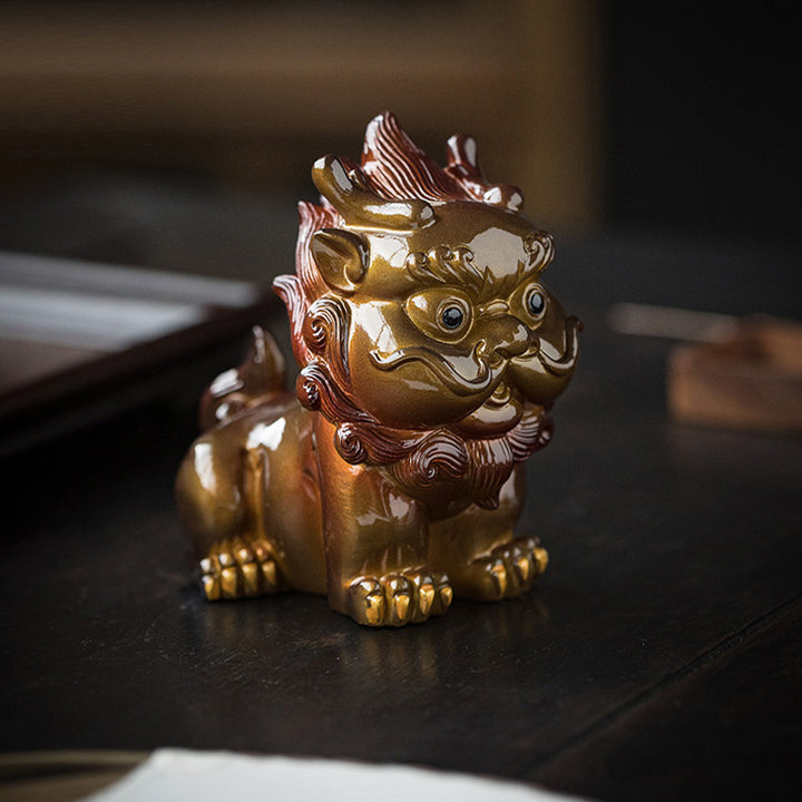 Buddha Stones changeantes de couleur, petite figurine en résine PiXiu pour thé, animal de compagnie, richesse, décoration de la maison - image 12