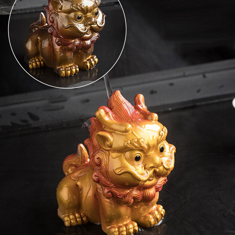 Buddha Stones changeantes de couleur, petite figurine en résine PiXiu pour thé, animal de compagnie, richesse, décoration de la maison - image 5