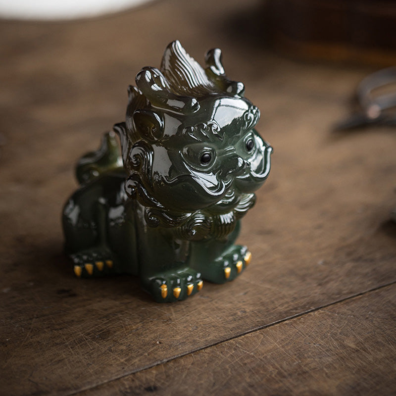 Buddha Stones changeantes de couleur, petite figurine en résine PiXiu pour thé, animal de compagnie, richesse, décoration de la maison - image 16