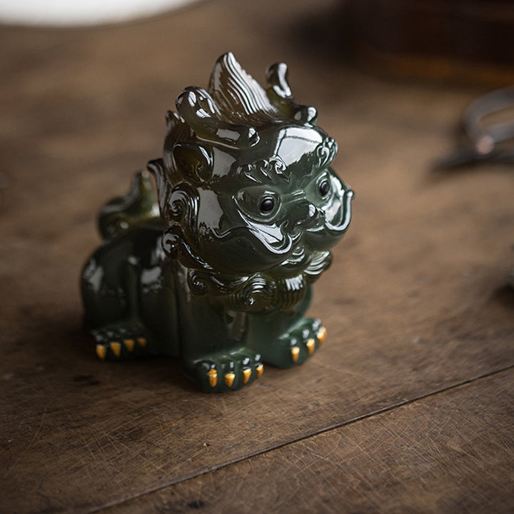 Buddha Stones changeantes de couleur, petite figurine en résine PiXiu pour thé, animal de compagnie, richesse, décoration de la maison - image 16
